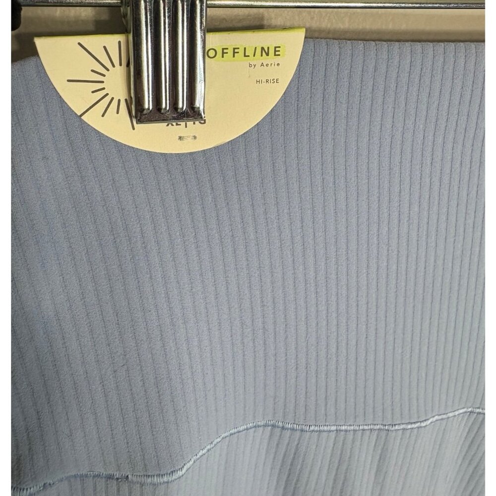 NWT OFFLINE By Aerie Real Me XTRA Ribbed High Waisted Trouser Blue-sz XL - Picture 9 of 12